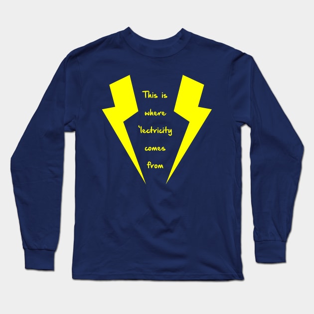 Lectricity Long Sleeve T-Shirt by nickmeece